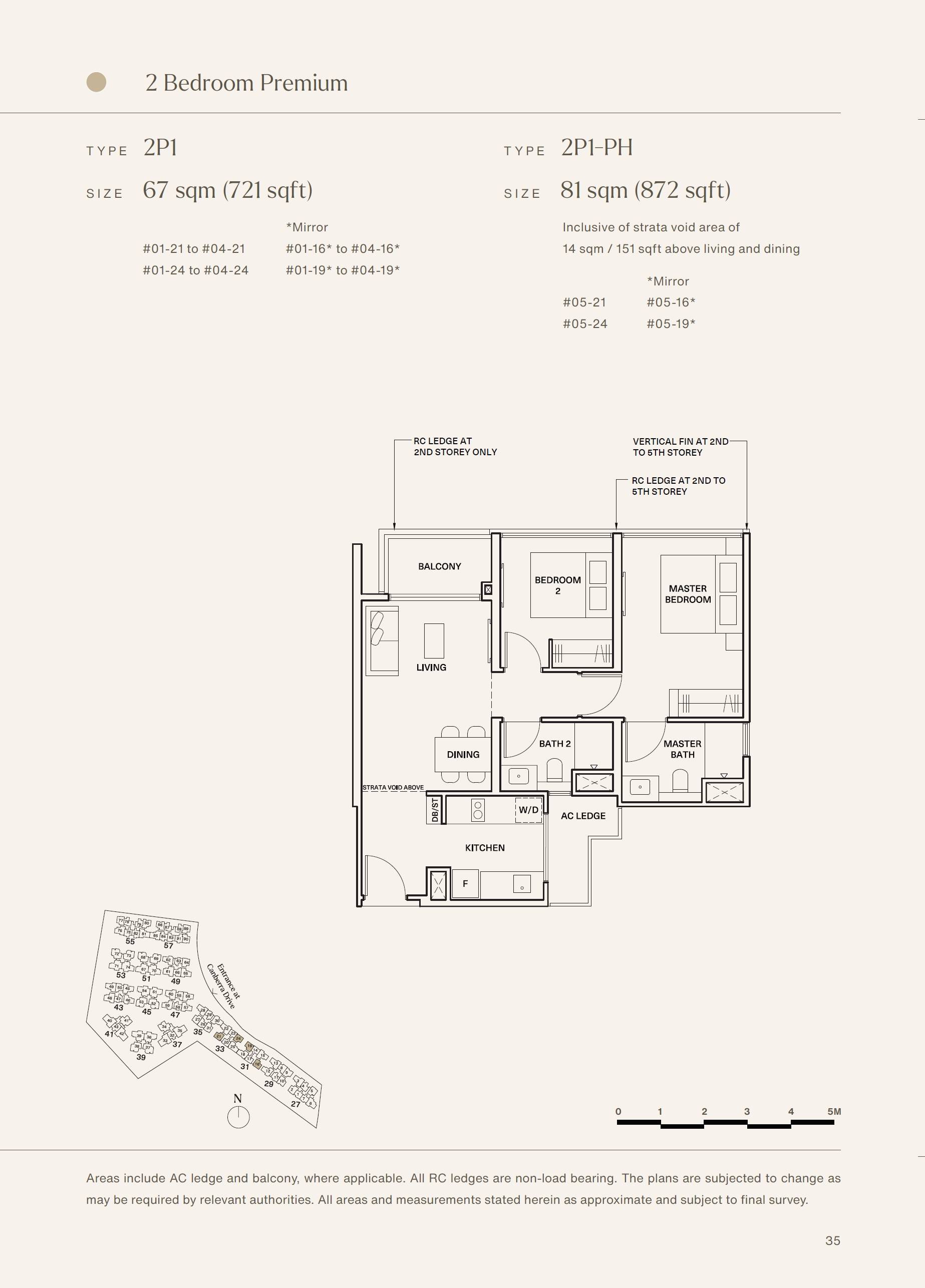 The Watergardens at Canberra 2 Bedroom Floor Plan 6