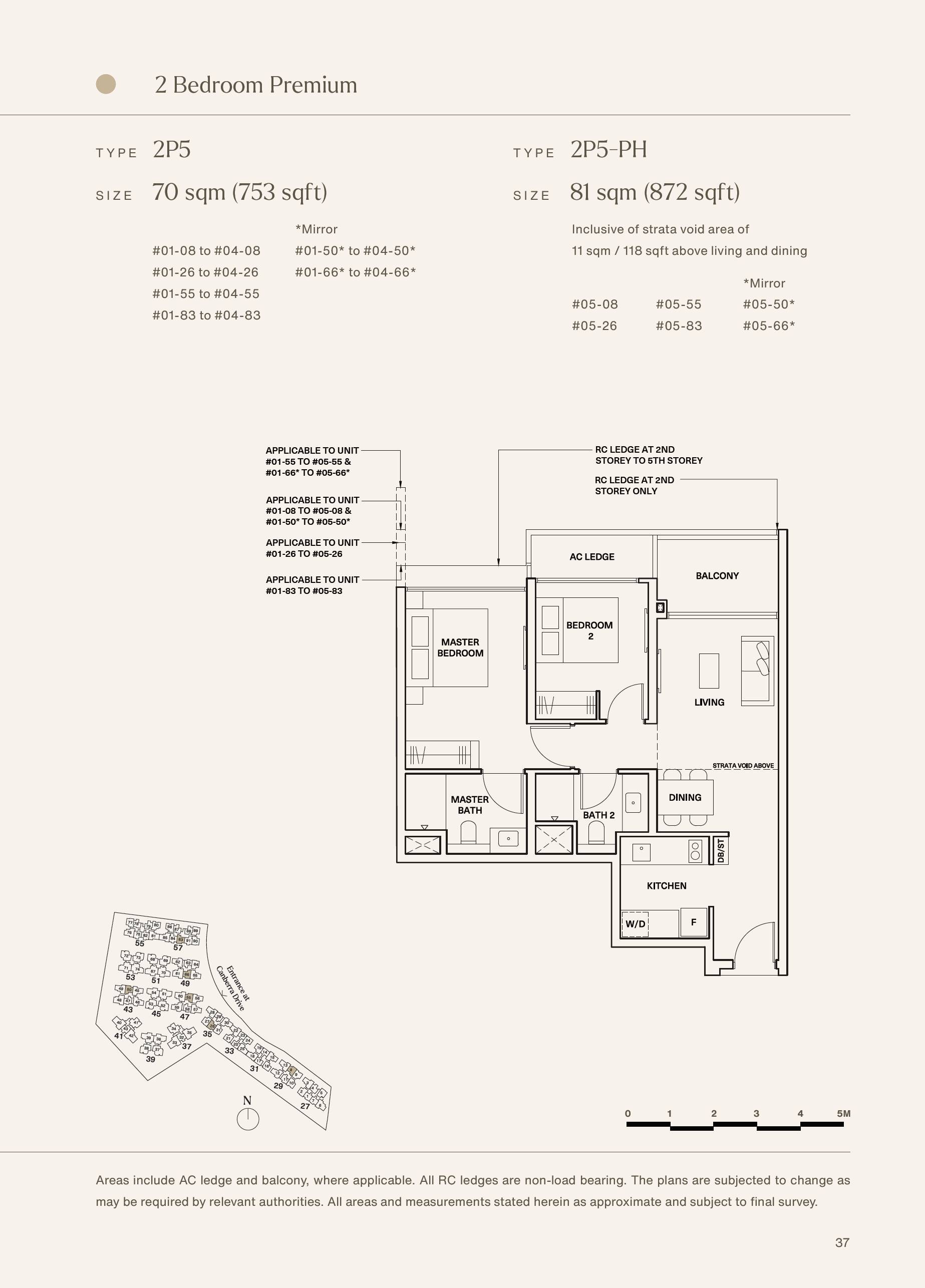 The Watergardens at Canberra 2 Bedroom Floor Plan 15